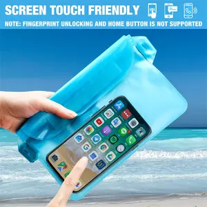 HIFUN Pochette étanche pour téléphone avec sangle de taille étanche pour garder le téléphone et les objets de valeur en sécurité et au sec pour les accessoires de plage