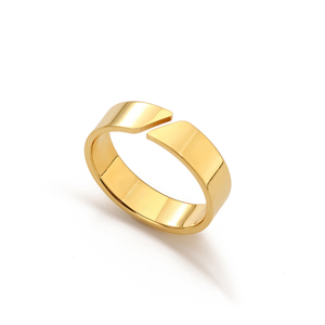 Anéis Abertos Clássicos EManco à Prova d'Água em Aço Inoxidável 18k, Anéis de Metal Baratos para Homens - Product Image 6