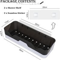 Étagère de douche 1 pièce sans perçage Étagères de salle de bain sans perçage Étagère de douche sans perçage Peut contenir plus de 7 kg