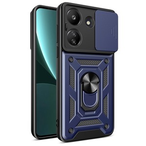 Funda protectora para lente de cámara deslizante, soporte de anillo a prueba de golpes, funda para teléfono móvil para Xiaomi Redmi 13C 4G 13 Lite <span class=keywords><strong>12C</strong></span> - Product Image 1