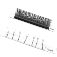 Version étroite en gros YY Extension de cils 2D 0.07 Faux vison C/D naturel doux cils brésiliens ventilateurs de Volume préfabriqués