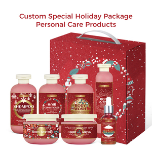Wholesale custom Christmas <strong>happy</strong> organic <strong>shampoo</strong> anti hair loss dandruff vegan herbal tea tree oil gift set - Product Image 3