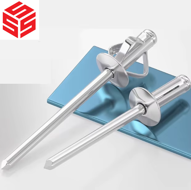 DIN Standard Open-End Blind Rivet with Flat Round/Dome Head Solid Pop in Aluminum Brass for Lantern Blind Rivet Application