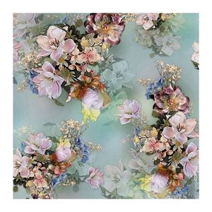 Polyester 75D yumuşak krep şifon özelleştirilmiş 3D net çiçek tasarım stilleri dijital baskı düğün lady için <span class=keywords><strong>sexly</strong></span> elbise kumaş - Product Image 4