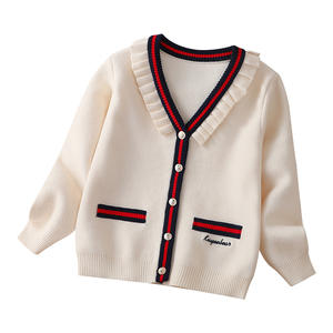 KUYEEBEAR, Nuevo Suéter de Niña para Primavera y Otoño, Manga Larga, Cierre de Botón, Cárdigan para Niñas de 3 a 12 Años - Product Image 1