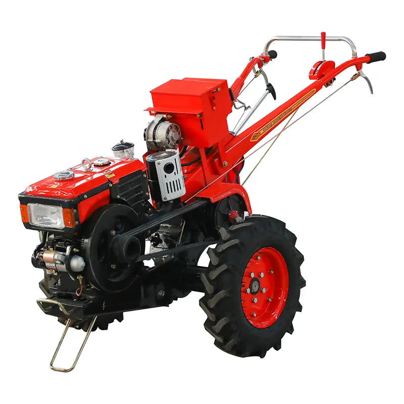 22hp 8-22hp water cooling diesel engine 2 wheel agricultural farming walking behind tractor with CE