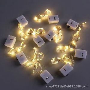 Guirlandes lumineuses LED en fil de cuivre, 10, 20, 30 puces LED, interrupteur manuel, alimentées par piles, pour fleurs, gâteaux, boîtes cadeaux, décoratives, ambiance lumineuse - Product Image 4