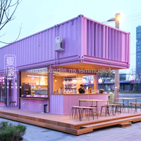 Designs de style industriel Café Restaurant Boutique Maison durable Maison en conteneur de 20 pieds