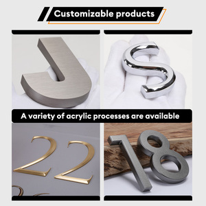 CARREY personalizzato 3d muro metallo lettera 3d Logo Farm <span class=keywords><strong>caffè</strong></span> numero segnaletica 3d pubblicità esterna in metallo spazzolato segno - Product Image 3