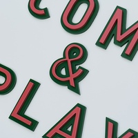 Enseigne publicitaire personnalisée en métal peint mat, lettres en acrylique amovibles, lettres en cristal, logo mural en PVC, logo de marque