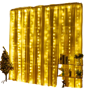 Guirlande lumineuse de Noël extérieure à télécommande USB, lampe LED avec fil de cuivre, rideau en PVC, indice de protection IP65 - Product Image 1