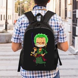 Sac à dos Chibi Roronoa <span class=keywords><strong>Zoro</strong></span> <span class=keywords><strong>One</strong></span> Pieces Treasure, sac à dos de sport, de randonnée, de voyage, pour hommes et femmes, sacs en toile pour ordinateur portable - Product Image 5