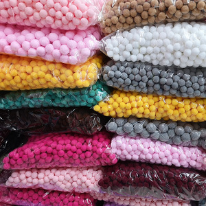 Pompons en polyester 1/1,5/2/2,5/3 cm, colorés, petits accessoires de bricolage pour projets faits main - Product Image 1