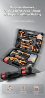 XTXS BYD-109 Ensemble d'outils en acier inoxydable de 109 pièces avec cliquet en T, étui rigide et porte-embouts manuel inclus