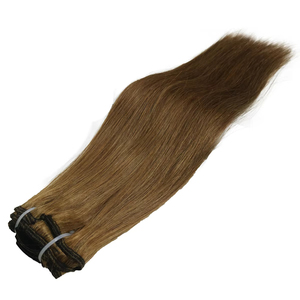 Extensions de cheveux brésiliennes Remy à clips, brun <span class=keywords><strong>clair</strong></span>, 120 g, 8 pièces, lisses, brun châtain - Product Image 5