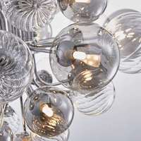 Lustre LED Dimmable de Luxe Blanc 110V/220V G9, Ampoules en Verre en Forme de Haricot Magique, Design Italien, Ra90, 29/47/65, avec Boules en Caoutchouc, Garantie 3 Ans