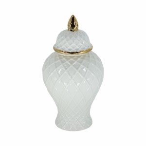 Vaso Decorativo in Ceramica con Finitura Texturizzata per Soggiorno e Arredamento Casa - Product Image 4