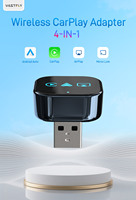 Vastfly 2026 Nouvel adaptateur sans fil USB-C 4-en-1 Carplay Android Auto avec certification CE/FCC Garantie 1 an Orange