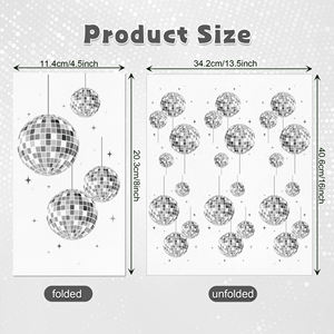 Huancai, 20 Uds., servilletas para invitados <span class=keywords><strong>de</strong></span> bola <span class=keywords><strong>de</strong></span> discoteca, servilletas <span class=keywords><strong>de</strong></span> papel desechables plateadas, toallas <span class=keywords><strong>de</strong></span> mano para baño para 70s 80s 90s, suministros para fiestas - Product Image 3