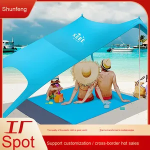 Xách Tay Upf50 + Bãi Biển Lều Với Lycra Tán Và Nhôm Cực Pop-up Phong Cách Chống Thấm Nước Mặt Trời Bảo Vệ Bóng Râm Cho Mùa Hè Cắm Trại - Product Image 3