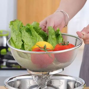 Rổ lọc inox vi lỗ bền chắc có đế tròn, dụng cụ lọc và rây nhà bếp - Product Image 2