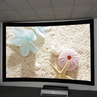 Écran de projection à cadre fixe 4K avec écran Cine White ALR 120 pouces 16:9, cadre en aluminium enveloppé de velours, montage mural, home cinéma