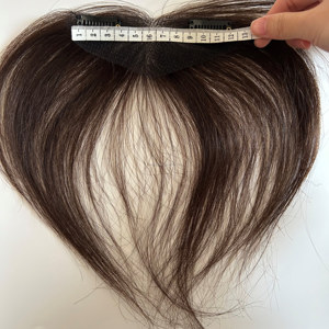 Topper per Fronte con Capelli Umani in Pizzo dall'Aspetto Naturale per Donne con Diradamento Capelli - Product Image 2