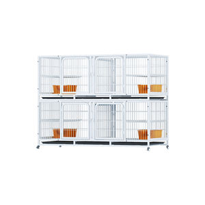 Büyük uzay yetiştiriciliği kedi Kennels kafesleri 2 katmanlı toptan kedi ve köpek üreme kafesi - Product Image 6