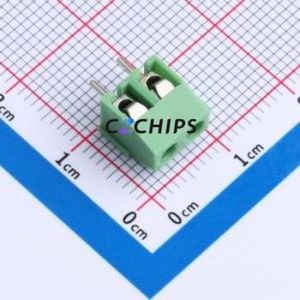 DB301V-3.96-2P-GN-S Screw Terminal Block Through hole Component (THT),P=3.96mm Connector 1x2P 3.96mm Green Through Hole - Product Image 1