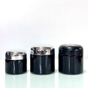 Hot Sale 50 100 150 200 250 300 400 500 1000 ml Wide Mouth Violet Black Glass Jar With Silver Lid - Product Image 6