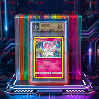 Plaque de protection arrière transparente en TPU 35pt avec paillettes dégradées multicolores pour cartes gradées BGS, protection antichoc pour cartes BGS avec panneau arrière
