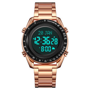 Skmei 2143 Coran Signet Azan Alarmes de prière musulmane <span class=keywords><strong>Direction</strong></span> de <span class=keywords><strong>la</strong></span> <span class=keywords><strong>Mecque</strong></span> Montre numérique étanche Montre islamique Prière Montre Qibla Boussole - Product Image 1