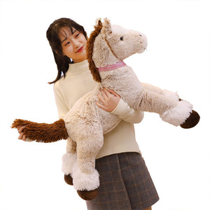 Nuovo Peluche <span class=keywords><strong>Animale</strong></span> da Fattoria, Bambola Realistica di <span class=keywords><strong>Pony</strong></span>, Giocattolo Morbido e Confortevole a Forma di Cavallo per Regalo di Compleanno per Bambini - Product Image 1