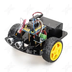 공장 기본 2WD 로봇 키트 초음파 장애물 회피 스마트 로봇 자동차 키트 328p 오픈 소스 프로그래밍 스타터 키트 ArduIDE
