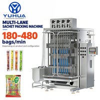 Machine d'emballage automatique YH haute efficacité 2, 4, 6, 8 voies pour bâtonnets de gelée, bâtonnets glacés et sachets de sucettes glacées