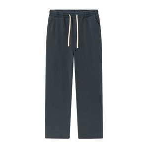 Pantalon décontracté pour homme, taille haute, style minimaliste, respirant, absorbant l'humidité, avec poches latérales, coupe large, effet vieilli, vente en gros - Product Image 1