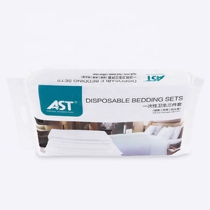 Customized Bedding Sets Disposable Non-Woven <strong>Bed</strong> <strong>Spreads</strong> Sets Twin Queen <strong>King</strong> <strong>Size</strong> Bedroom Polyester DOT Simple Nonwoven 4 PCS - Product Image 4