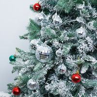 Vente en gros de boule de disco en mousse de verre boule de disco miroir de Noël argenté pour la décoration de bar KTV arbre de Noël à la maison et à la fête