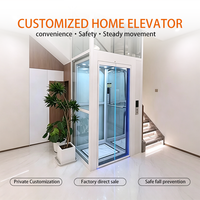 Ascenseur résidentiel pour villa privée, ascenseur domestique compact sur mesure, directement de l'usine pour applications intérieures et extérieures