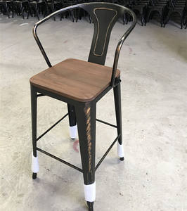 Chine fabricant vendre <span class=keywords><strong>pas</strong></span> <span class=keywords><strong>cher</strong></span> Elm bois siège en métal vintage <span class=keywords><strong>bar</strong></span> chaises tabourets <span class=keywords><strong>avec</strong></span> <span class=keywords><strong>accoudoir</strong></span> et dossier - Product Image 1