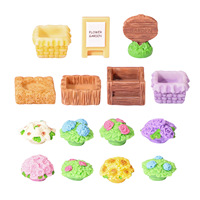 Ornamen Lanskap Miniatur untuk Berkebun, Bunga Kecil, Dekorasi Meja Rumah, Kerajinan Resin DIY, Aksesoris Ornamen Kecil