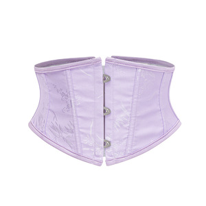 Corsets Vintage Jacquard Sous-Buste pour Femmes, Ceinture Amincissante, Serre-Taille Court, Bustiers à Lacets, Gaine Amincissante 3581 - Product Image 6