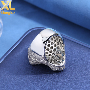 Hot Selling Hip Hop Style Natural VVS Zircon Ice Out Unisex Diamond <b>Cross</b> <b>Rings</b> 18K Gold Plated 925 <b>Silver</b> Claw Setting - Product Image 6