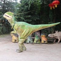 El Yapımı Gerçek Boyutta Animatronik Yürüyen Robotik Dinozor Kostümü T-Rex Silikon Kaplama İç/Dış Mekan Kullanımı Alışveriş Merkezi için
