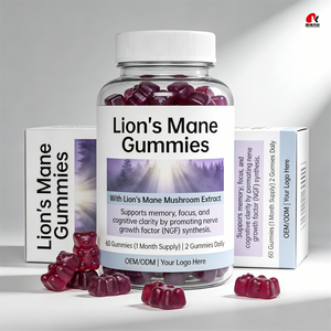 Gummies OEM Crinière de Lion avec Extrait de Champignon pour le Soutien Cognitif, 60 Gummies, Complément <span class=keywords><strong>Fonctionnel</strong></span> de Champignons Certifié GMP - Product Image 1