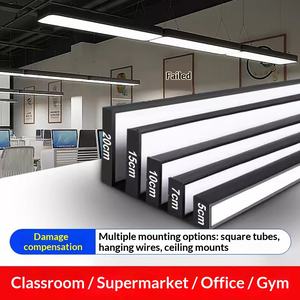 Lámpara de Techo LED Cuadrada para Supermercado, Gimnasio, Oficina, Bar, con Luz de Barra y Tira de Luz - Product Image 1