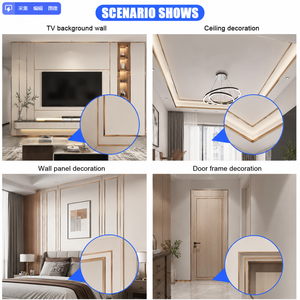 Dafuxin Bandes en forme de L en alliage d'aluminium OEM de conception moderne <span class=keywords><strong>pour</strong></span> décoration de bord de miroir Décoration de bord de panneau mural de fond de cadre - Product Image 3