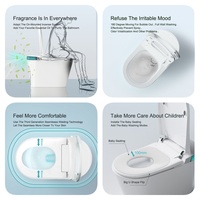 Appareil sanitaire moderne intelligent monté au sol, WC électronique pour filles, chasse automatique en céramique, toilette intelligente P-trap/S-trap
