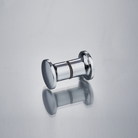 Poignée de porte de douche en acier inoxydable poli, poignée de tirage en verre en forme de sablier pour cabine de douche sans cadre