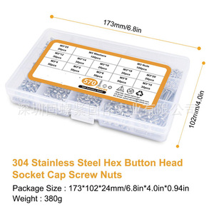 570Pcs 304 Stainless Steel M3 Screws <b>Set</b> Pan Round Head Hex Bolts Nuts Washers Kit With <b>Screwdriver</b> <b>Bit</b> Tool <b>Set</b> - Product Image 3